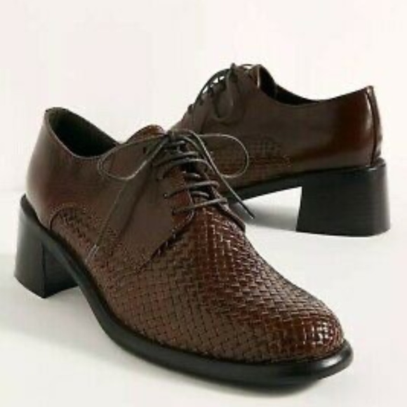 Jeffrey Campbell Brown Woven Leather Loafers - Picture 2 of 8